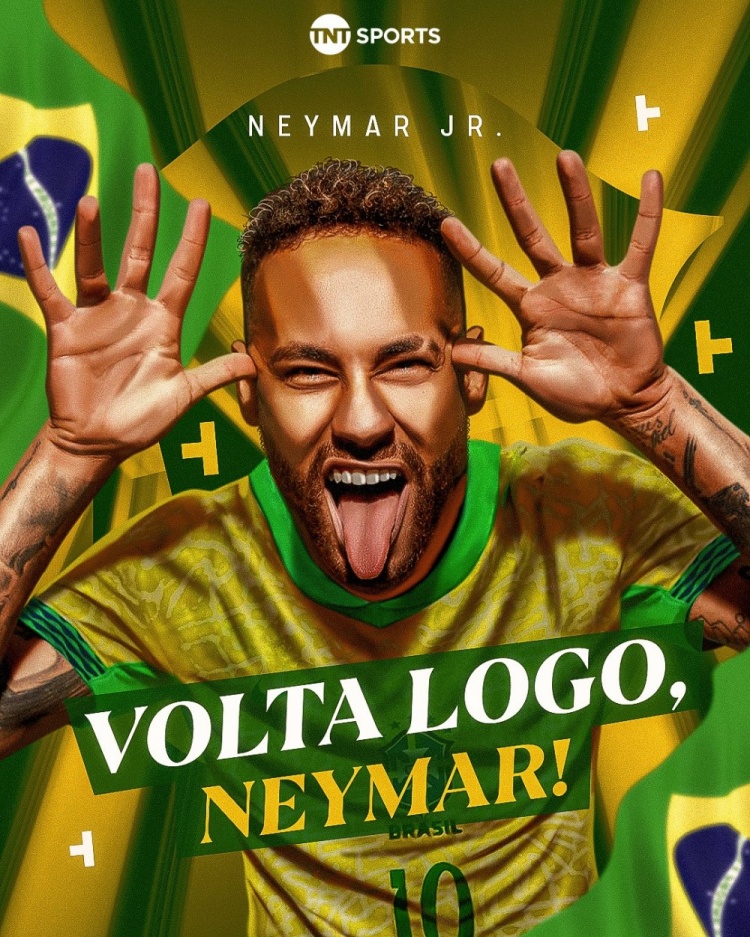 有他會不一樣嗎？TNT社媒曬內(nèi)馬爾海報：我們太想你了！