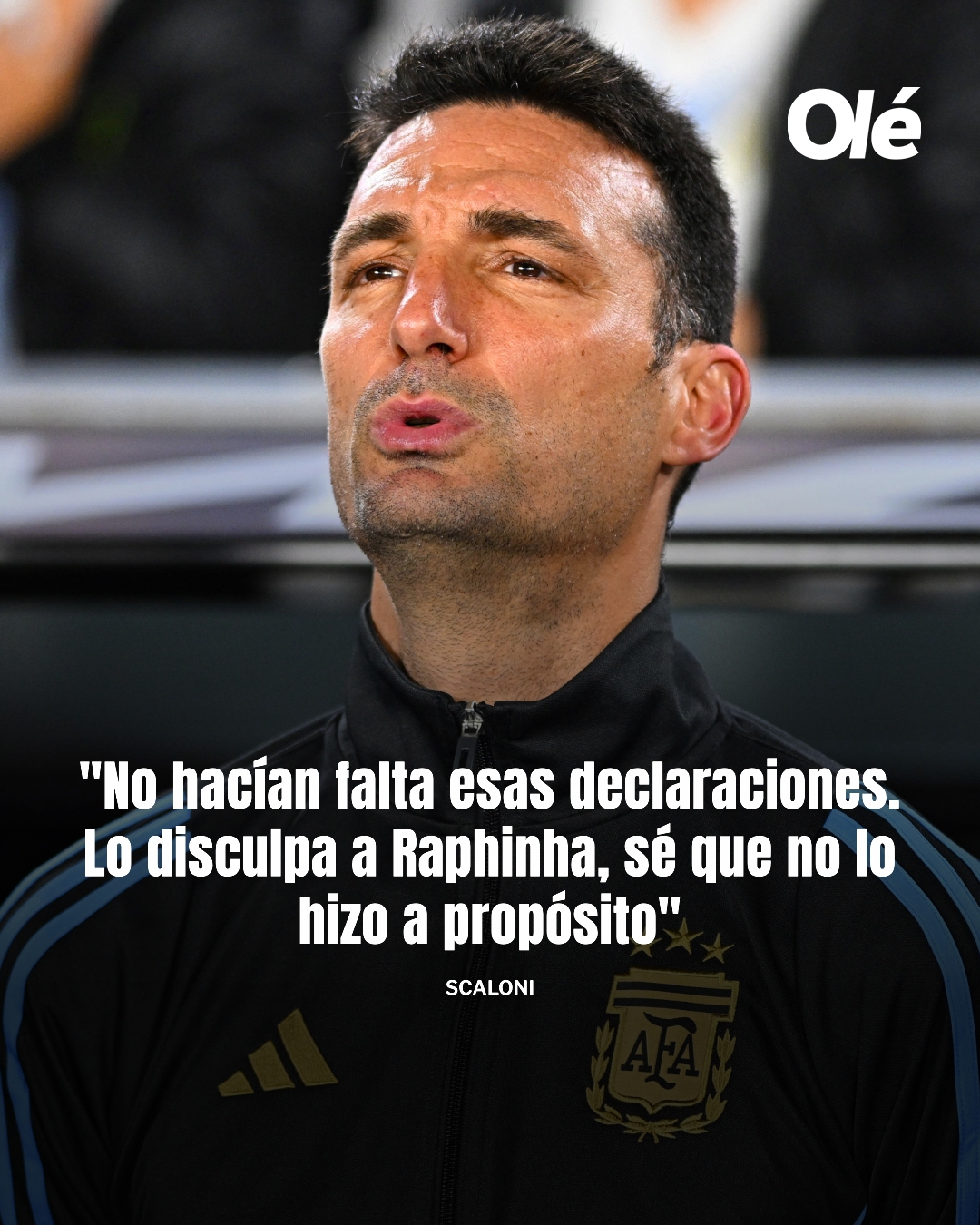 斯卡洛尼回應拉菲尼亞言論：我原諒他，他只是在捍衛自己的球隊