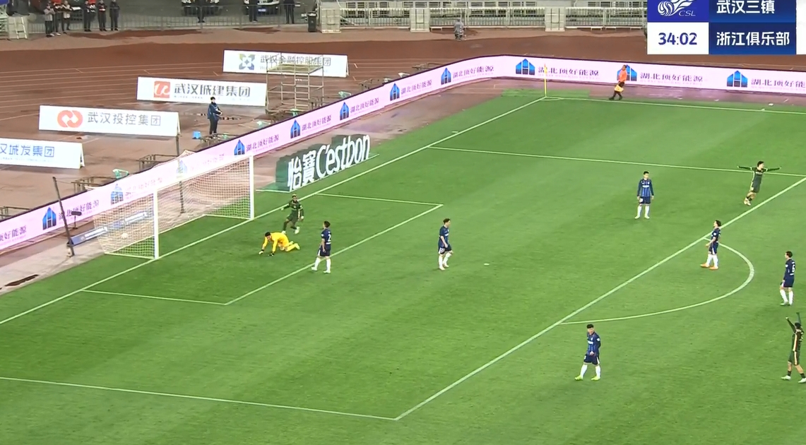 要打花了？布彭扎梅開二度，浙江34分鐘3-0領(lǐng)先三鎮(zhèn)