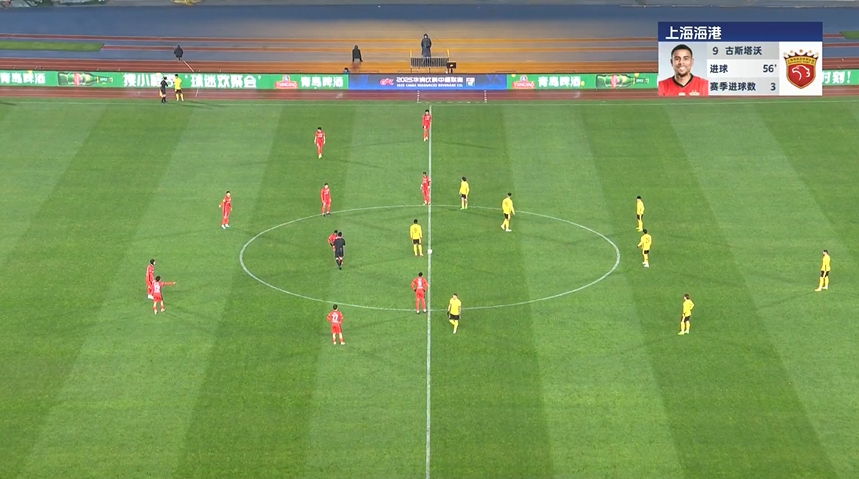 海港再扳一球！19歲李新翔助攻古斯塔沃破門，本場(chǎng)傳射建功！