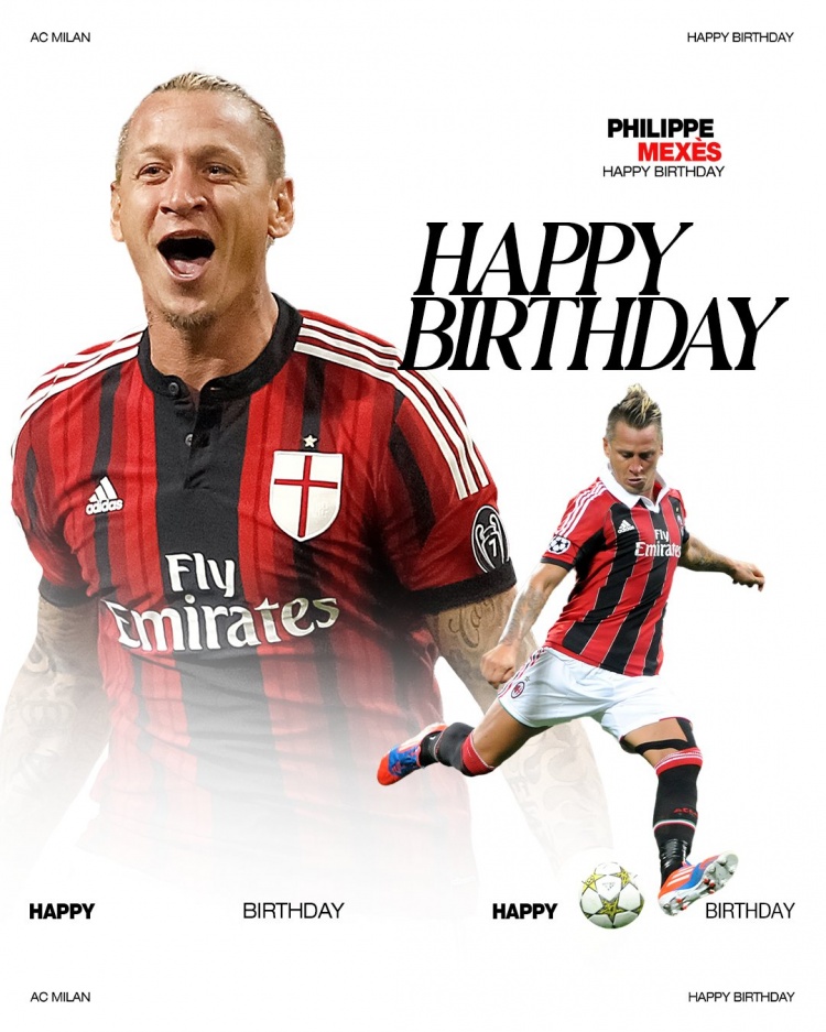 米蘭祝梅克斯43歲生日快樂，效力紅黑軍團5年出戰114場
