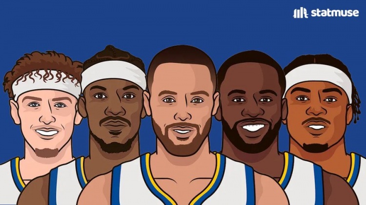 王牌陣容！勇士派出庫巴追波穆的首發陣容時11勝0負