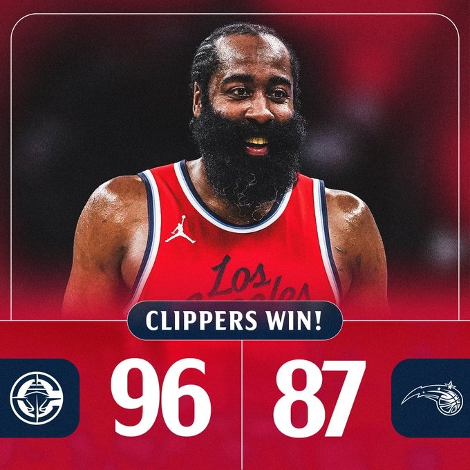 今天是防守大閘??快船官方曬出贏球海報 哈登成為封面人物