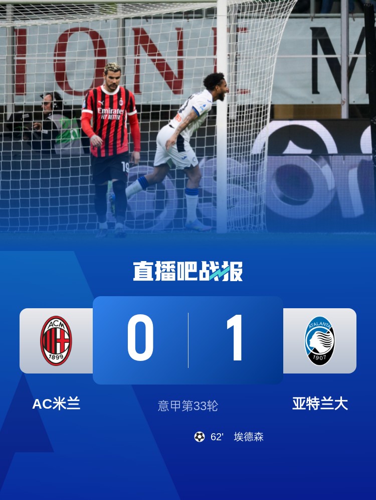 米蘭雙雄本輪均0-1輸球，周中意杯半決賽次回合再對決